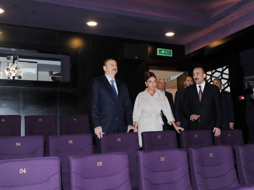 Azerbaijani president and his spouse attend opening of Nizami movie theatre after major reconstruction (PHOTO)