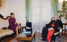 Azerbaijan`s first lady meets president of Pontifical Council for Inter-religious Dialogue of Vatican (PHOTO)