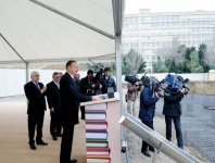 Azerbaijani president breaks ground for Central Scientific Library of Azerbaijan National Academy of Sciences (PHOTO)