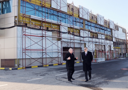 Azerbaijani President inspects course of construction work at new terminal building of Heydar Aliyev International Airport (PHOTO)