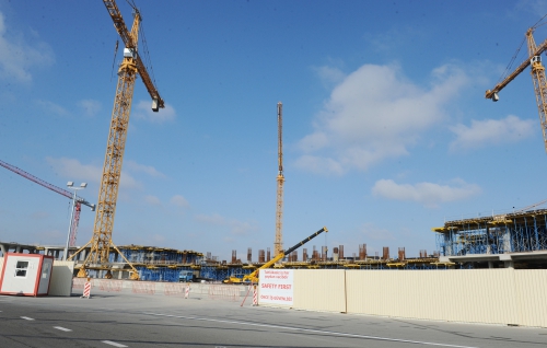 Azerbaijani President inspects course of construction work at new terminal building of Heydar Aliyev International Airport (PHOTO)
