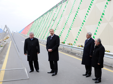 President Ilham Aliyev opens Buzovna junction`s tunnel and overpass (PHOTO)