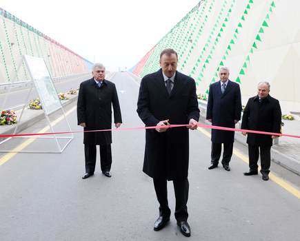 President Ilham Aliyev opens Buzovna junction`s tunnel and overpass (PHOTO)