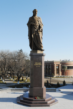 Azerbaijani President inaugurates Nizami Ganjavi monument in Khamsa complex in Ganja (PHOTO)