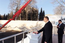 Azerbaijani President lays foundation stone for Ganja State Philharmonic Hall`s new building (PHOTO)