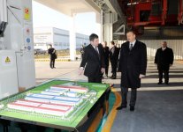 Azerbaijani President opens Ganja aluminum factory complex (PHOTO)