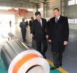 Azerbaijani President opens Ganja aluminum factory complex (PHOTO)