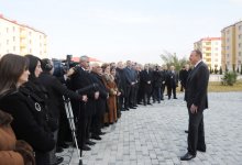 Azerbaijani President inaugurates IDP quarter in Goranboy (PHOTO)