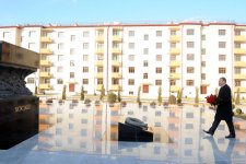 Azerbaijani President inaugurates IDP quarter in Goranboy (PHOTO)