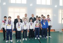 Azerbaijani President opens new building for secondary school in Goranboy (PHOTO)