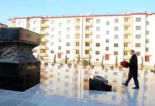 Azerbaijani President inaugurates IDP quarter in Goranboy (PHOTO)