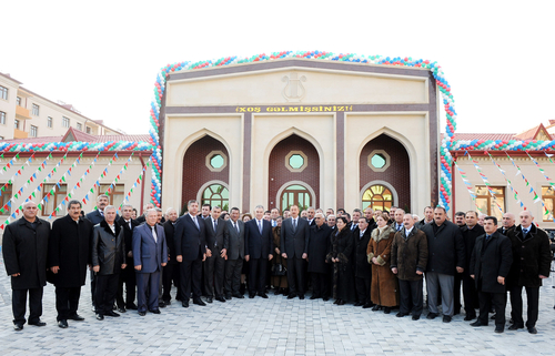 Azerbaijani President inaugurates IDP quarter in Goranboy (PHOTO)