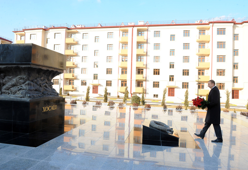 Azerbaijani President inaugurates IDP quarter in Goranboy (PHOTO)