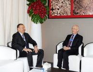 Azerbaijani President meets World Economic Forum founder and executive chairman in Davos