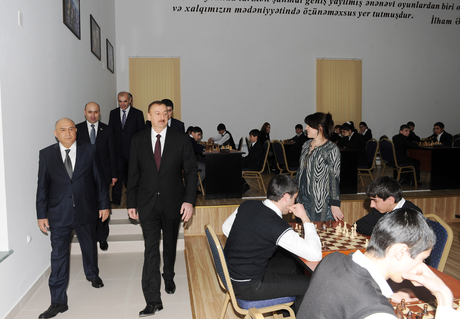 President Ilham Aliyev inaugurates Chess Centre in Gusar (PHOTO)