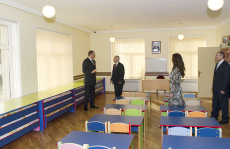 President of Azerbaijan inspects newly-reconstructed kindergartens in Nizami and Khatai districts (PHOTO)