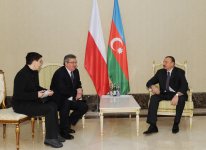 Ilham Aliyev meets Polish president