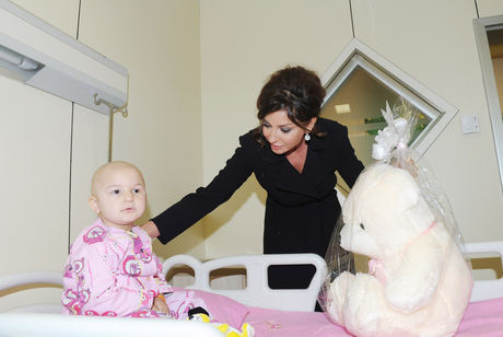 Azerbaijani first lady inspects children`s clinic of National Oncology Center