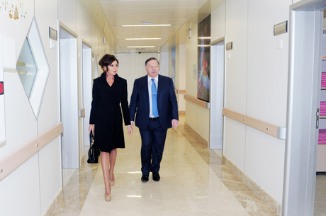 Azerbaijani first lady inspects children`s clinic of National Oncology Center