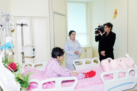 Azerbaijani first lady inspects children`s clinic of National Oncology Center