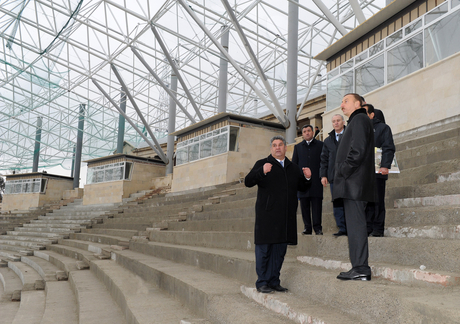 Azerbaijani President inspects redevelopment work at Tofig Bahramov Republican Stadium (PHOTO)