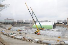 Azerbaijani President inspects redevelopment work at Tofig Bahramov Republican Stadium (PHOTO)