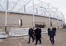 Azerbaijani President inspects redevelopment work at Tofig Bahramov Republican Stadium (PHOTO)