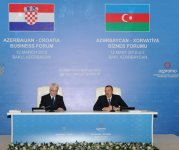 Presidents Ilham Aliyev and Ivo Josipovic attend Azerbaijan-Croatia business forum (PHOTO)