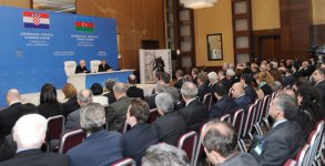 Presidents Ilham Aliyev and Ivo Josipovic attend Azerbaijan-Croatia business forum (PHOTO)