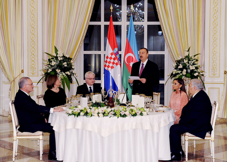 Official reception in honor of President of Croatia hosted (PHOTO)