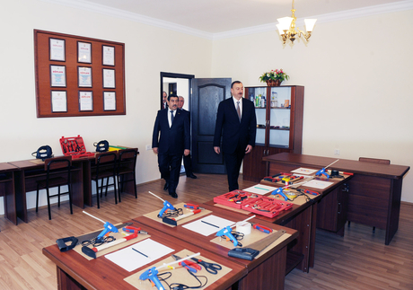 Azerbaijani President opens Children`s Technical Creative Center in Salyan (PHOTO)