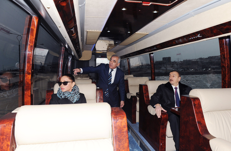 Azerbaijani President and his spouse inspect construction progress at National Flag Square and Sports and Concert Complex (PHOTO)