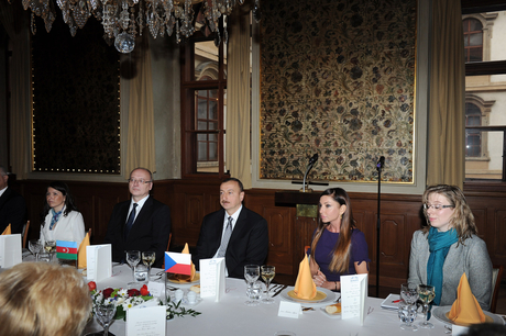 Czech Senate President hosts dinner in honor of Azerbaijani President (PHOTO)