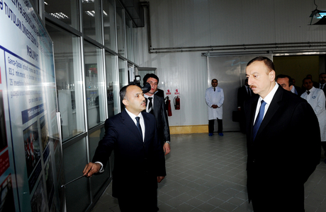 Azerbaijani President inaugurates Gazakh Canning Factory (PHOTO)