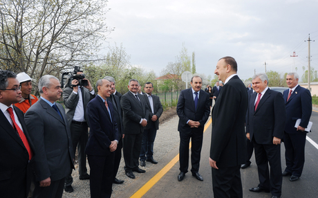 President of Azerbaijan opens Gazakhbayli-Ashaghi Salahli motorway (PHOTO)