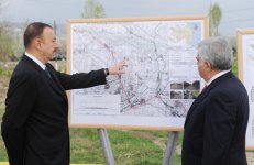 President of Azerbaijan opens Gazakhbayli-Ashaghi Salahli motorway (PHOTO)