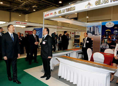 Azerbaijani President gets acquainted with Azerbaijan International Travel and Tourism Fair in Baku