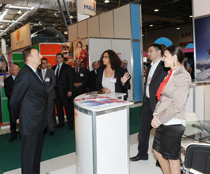 Azerbaijani President gets acquainted with Azerbaijan International Travel and Tourism Fair in Baku