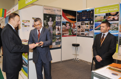 Azerbaijani President gets acquainted with Azerbaijan International Travel and Tourism Fair in Baku