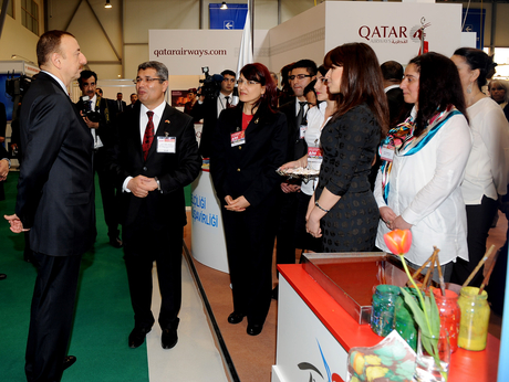 Azerbaijani President gets acquainted with Azerbaijan International Travel and Tourism Fair in Baku