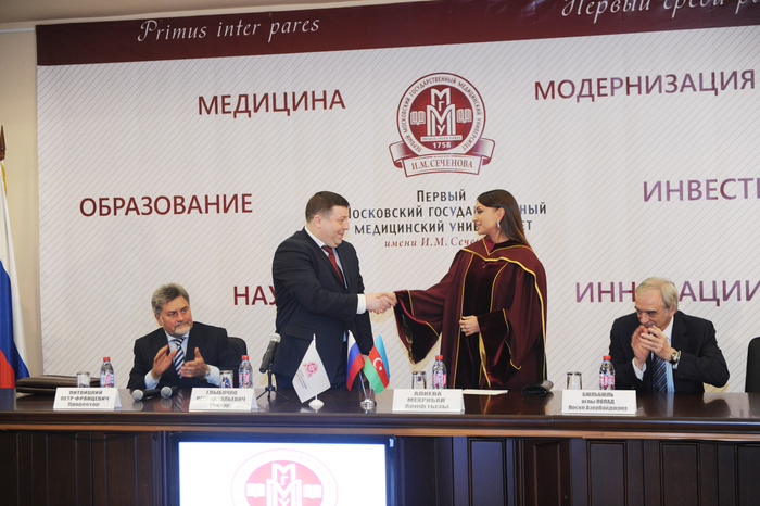 Azerbaijan`s first lady receives diploma of Honorary Professor of I.M. Sechenov First Moscow State Medical University (PHOTO)