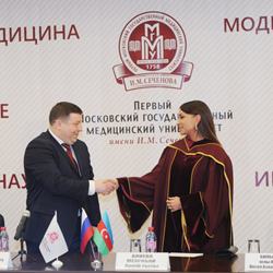 Azerbaijan`s first lady receives diploma of Honorary Professor of I.M. Sechenov First Moscow State Medical University (PHOTO)