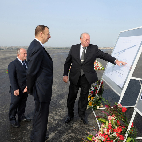 Azerbaijan`s President inaugurates new runway at Heydar Aliyev International Airport (PHOTO)
