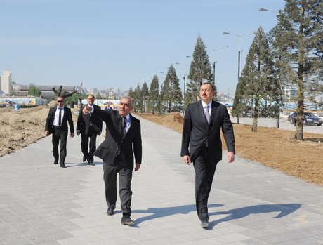 Azerbaijani President inspects work carried out in Baku on reconstruction and repair (PHOTO)