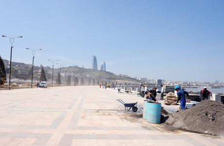 Azerbaijani President inspects work carried out in Baku on reconstruction and repair (PHOTO)