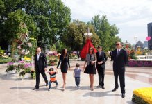 Azerbaijani President and his spouse attend Flower Festival in Baku (PHOTO)
