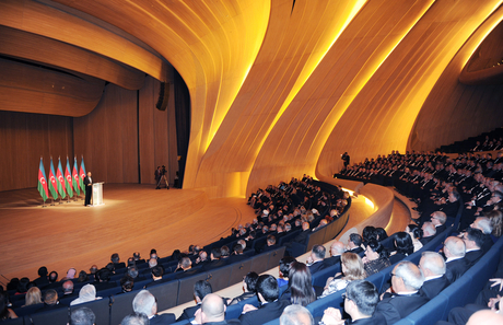 Azerbaijani President and his spouse opens Heydar Aliyev Center (PHOTO)