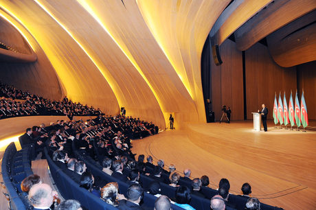 Azerbaijani President and his spouse opens Heydar Aliyev Center (PHOTO)