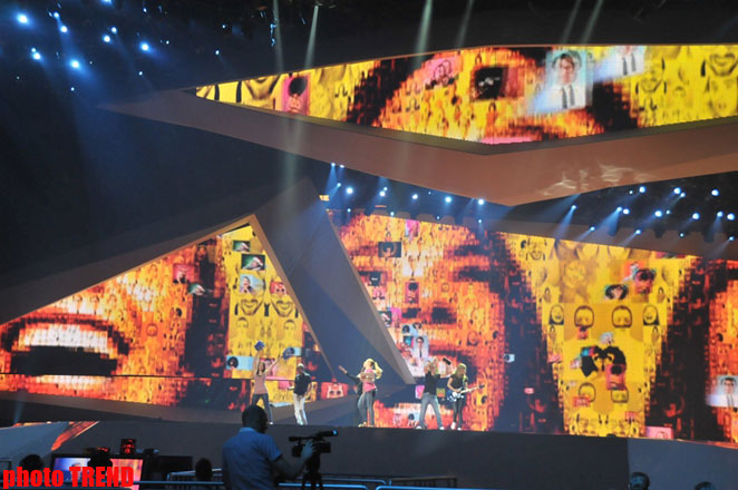 Eurovision-2012 San Marino participant sings song in Baku (PHOTO)