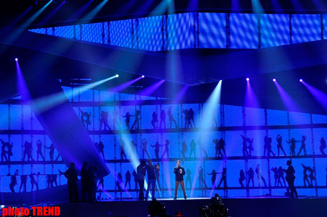 Eurovision-2012 Lithuanian participant performs on Baku Crystal Hall stage (PHOTO)
